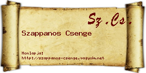 Szappanos Csenge névjegykártya